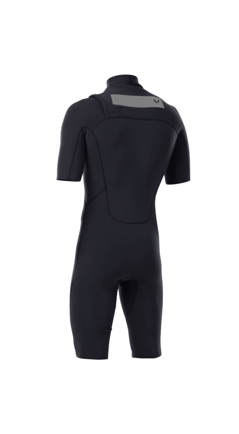 Mens Premium 2/2 Chest-Zip S/S Springsuit