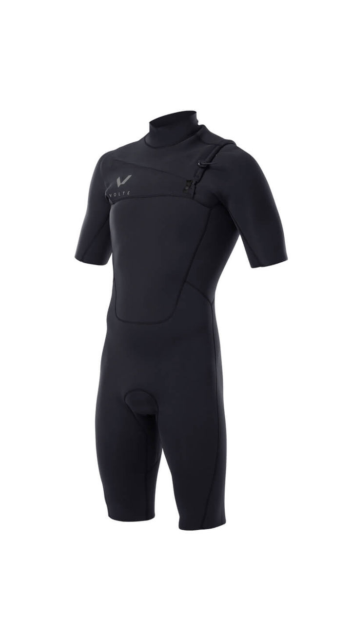 Mens Premium 2/2 Chest-Zip S/S Springsuit