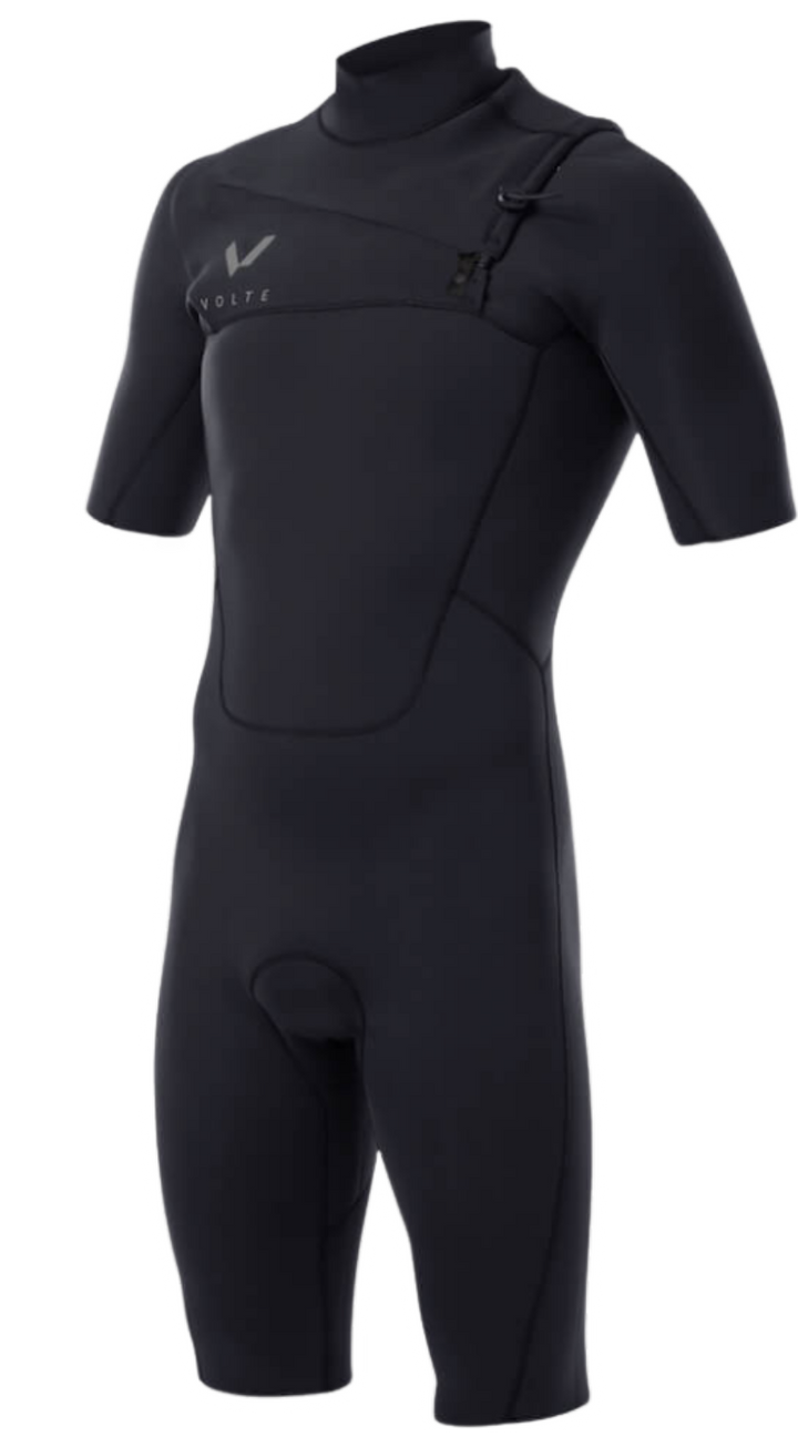 Mens Premium 2/2 Chest-Zip S/S Springsuit